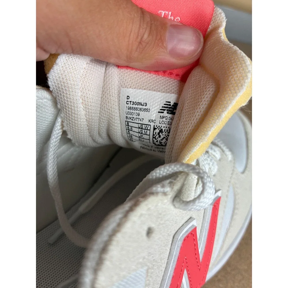 New Balance CT300NJ3 Sea Salt Pink Suede Mesh Court Sneakers Mens 6.5 Womens 8